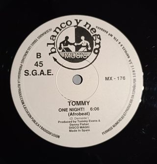 MAXI Tommy - One Night! (Remix) MX 176