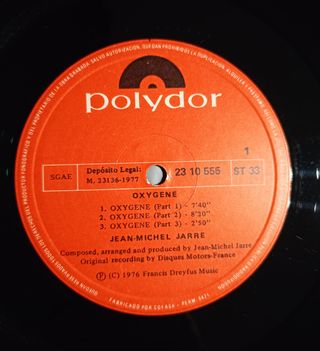 LP Jean Michel Jarre Oxygène Vinilo  23 10 555