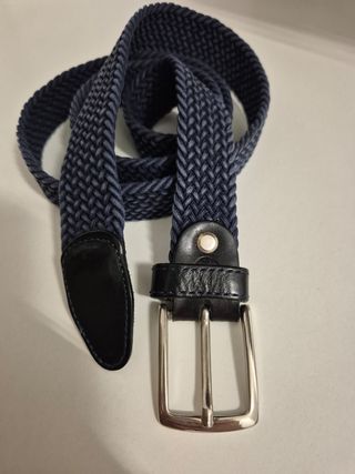 Cintura intrecciata blu elasticizzata