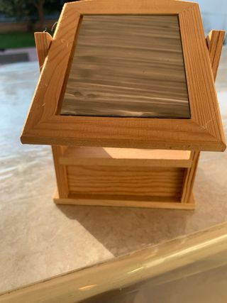 Specchietto in legno e conchiglie