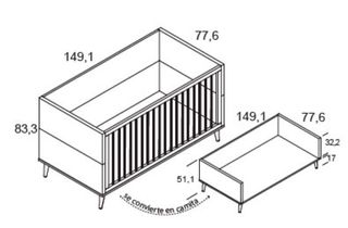 Cuna convertible ROS
