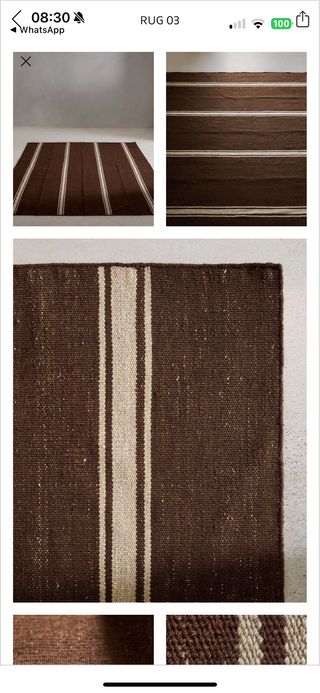 alfombra marron zara home