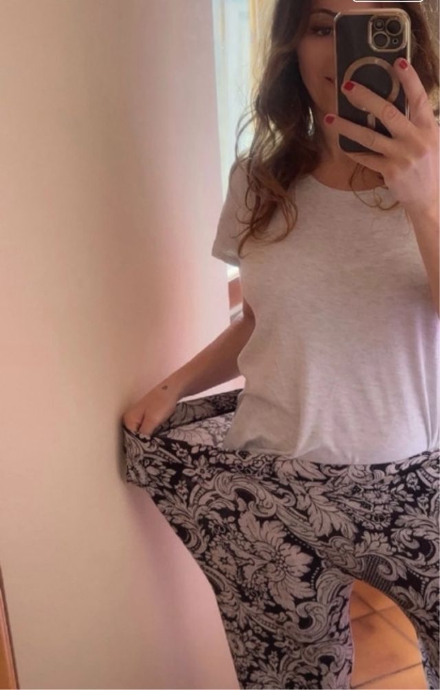 Pantaloni satin stile boho/hippie