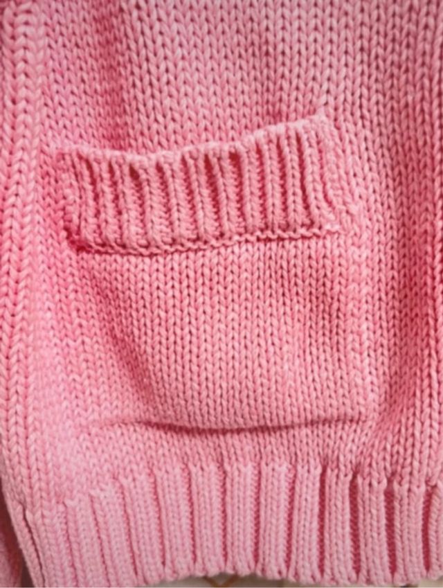 Cárdigan Zara botones piedras rosa talla única