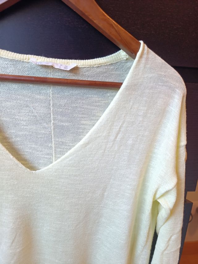 Jersey amarillo de punto fino