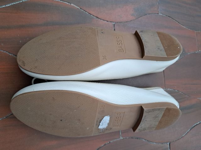 Manoletinas Bass blancas talla 36