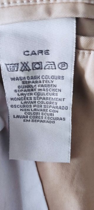 Gabardina corta beige