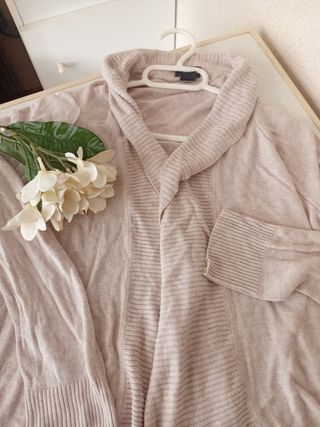 Cardigan H&M Beige Talla M/mujer