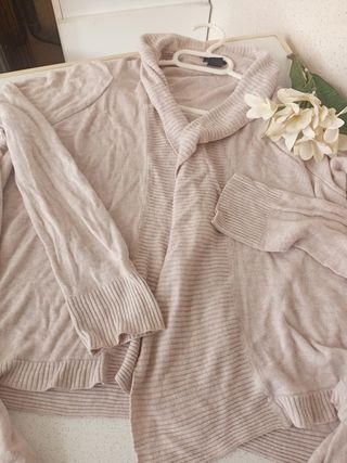 Cardigan H&M Beige Talla M/mujer