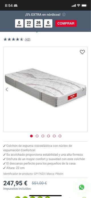 2 Colchones Pikolin - Perfecto estado