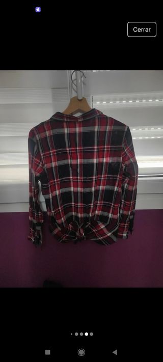Camisa cuadros Lefties roja y azul