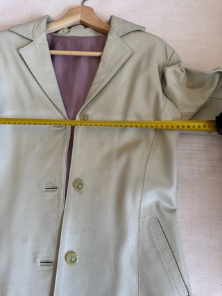 Chaqueta americana de piel beige