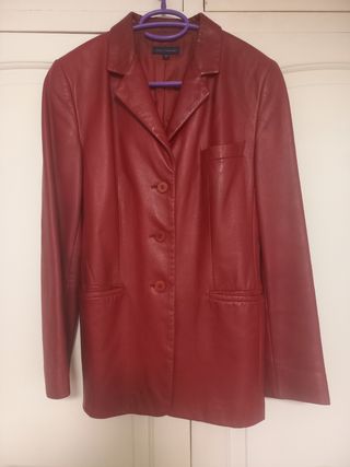 Americana Adolfo Dominguez Piel Roja Talla M
