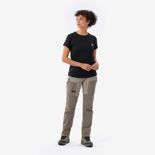 Pantalón desmontable de montaña y trekking Mujer Forclaz