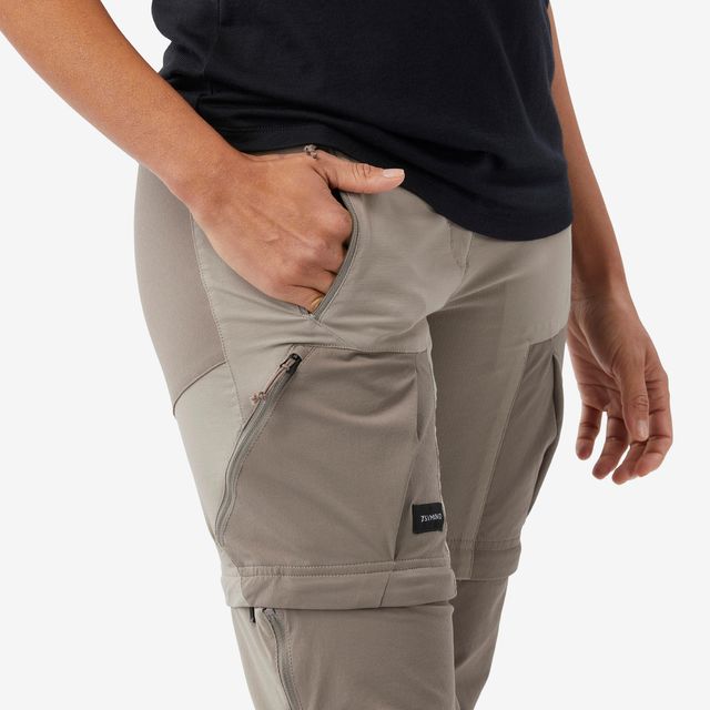 Pantalón desmontable de montaña y trekking Mujer Forclaz
