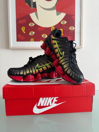Zapatillas Nike Shox TL Negras y Rojas