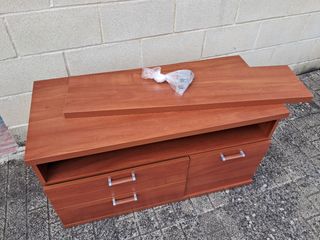 Mueble TV y balda pared madera