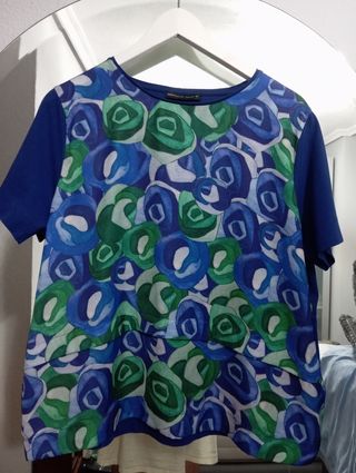 Blusa Purificación García Azul Talla XL
