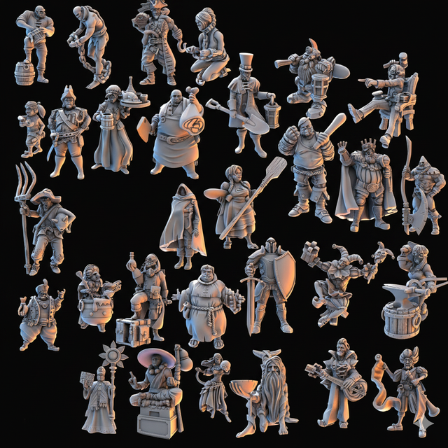 Colección 30 Figuras NPCs para Rol