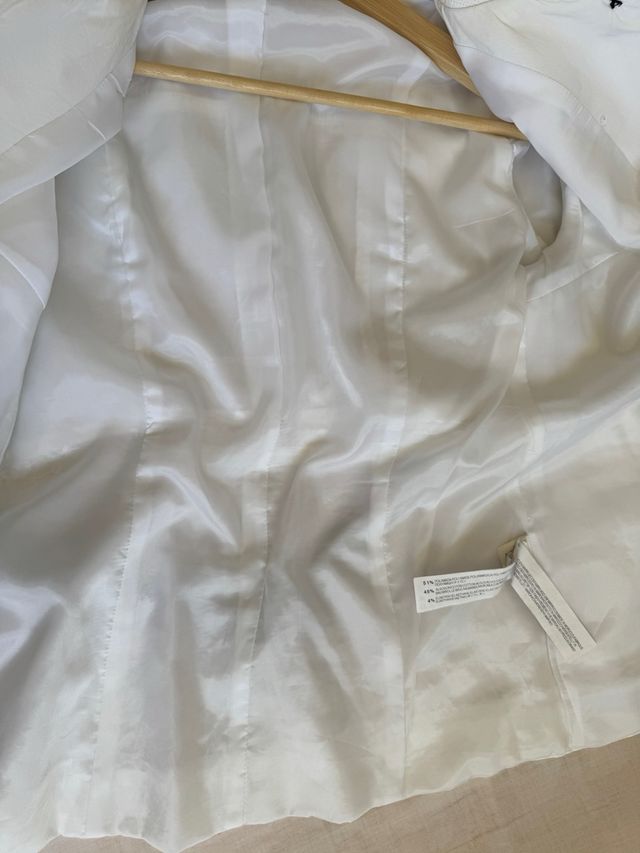 Chaqueta Zara Blanco Entretiempo talla L