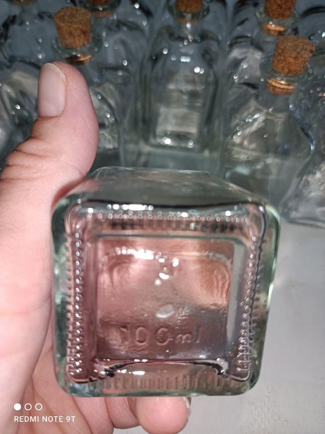 15 Tarros Cristal con tapón de Corcho