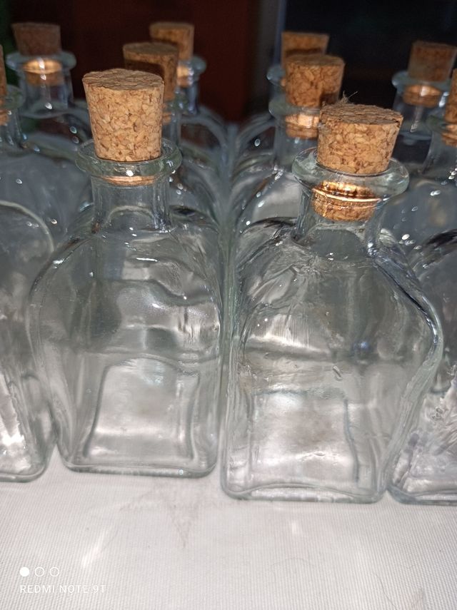 15 Tarros Cristal con tapón de Corcho