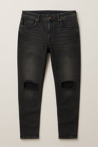 Pantalones vaqueros SikSilk negros rotos