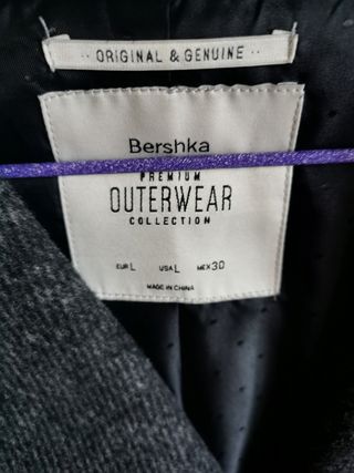 Cappotto Bershka Grigio Scuro 