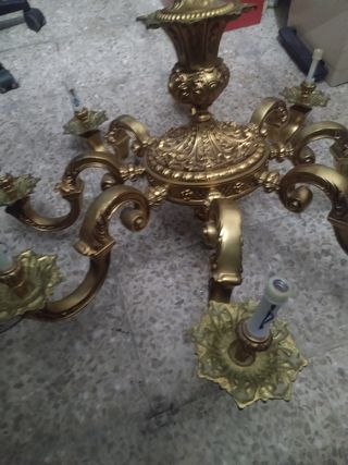 Lámpara de Bronce Antigua Preciosa