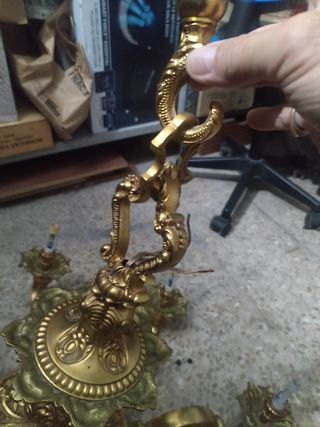 Lámpara de Bronce Antigua Preciosa