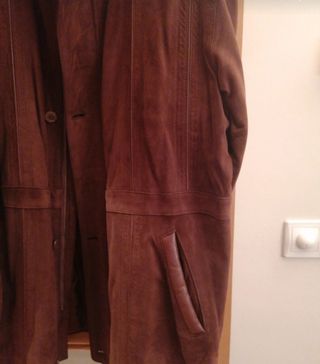 Chaquetón de ante marrón
