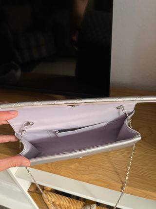 Bolso Clutch Plateado