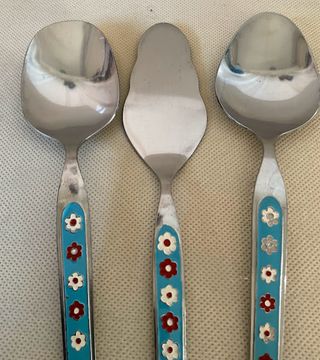 Set 3 Cucchiai Acciaio Inox Decorati