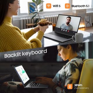 ☆ Portátil convertible táctil de 15,6 pulgadas