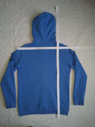 Felpa blu con stampa teschio e moto