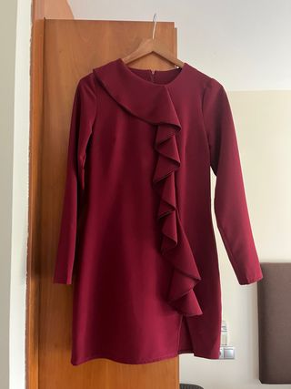 Vestido de fiesta burdeos