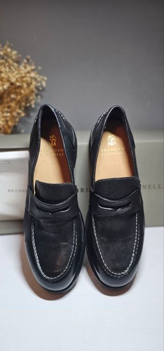 Mocassini uomo in pelle nera