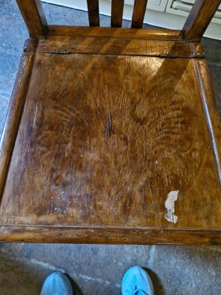 Sedia lustrascarpe in legno