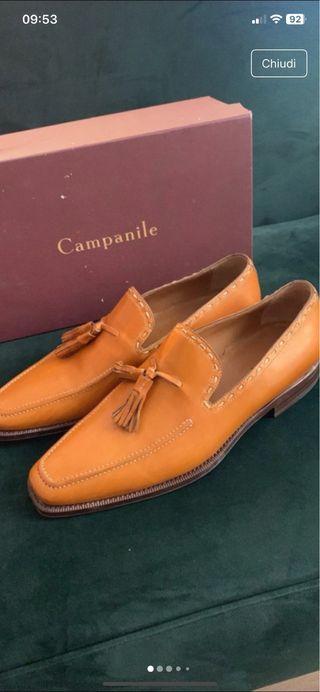 Scarpe Campanile in cuoio con Nappa