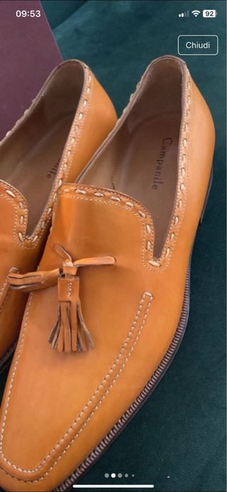 Scarpe Campanile in cuoio con Nappa