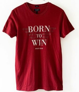 Camiseta Emporio Armani Roja Born to Win(ver medid