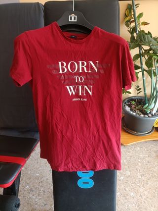Camiseta Emporio Armani Roja Born to Win(ver medid