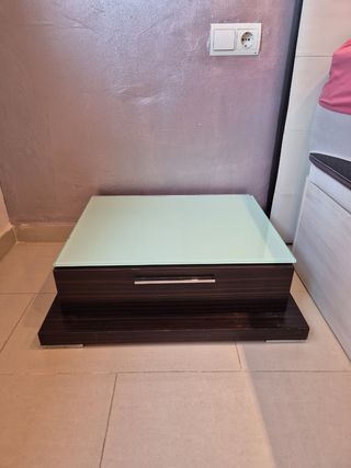 Mesitas de noche wengué asimétricas