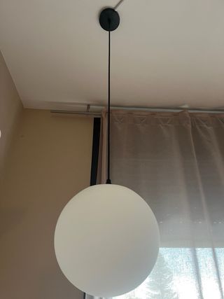 2 Lámparas Globo Cristal y Metal