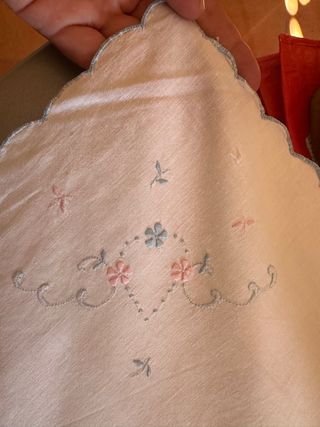 Lenzuolino lettino vintage ricamato
