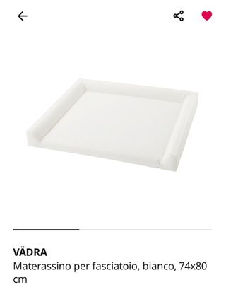Materassino large fasciatoio IKEA bianco
