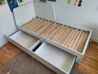 Cama IKEA FLEKKE extensible 80x200 con 2 cajones