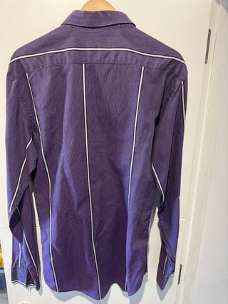Camisa Zara Rayas Morado