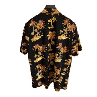 Camicia H&M Uomo Maniche Corte Palme Nera