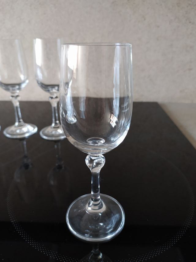 Set de copas de cristal